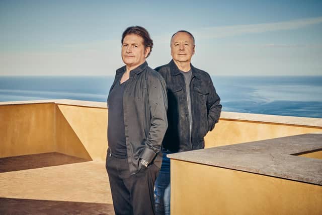 Charlie Burchill and Jim Kerr in Sicily, 2022. Pic: Dean Chalkley