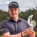 Edinburgh man KIeran Cantley shows off the trophy after winning the Optilink Classic on the PT Tour in Portugal. Picture: PT Tour