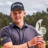 Edinburgh man KIeran Cantley shows off the trophy after winning the Optilink Classic on the PT Tour in Portugal. Picture: PT Tour