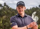 Edinburgh man KIeran Cantley shows off the trophy after winning the Optilink Classic on the PT Tour in Portugal. Picture: PT Tour