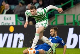 Celtic midfielder Liam Shaw has headed to Motherwell on loan for the second half of the season after earning only one start in his first six months at the club - the 20-year-old pictured in action in that outing which brought victory over Real Betis in the Europa League a month ago. (Photo by Alan Harvey / SNS Group)