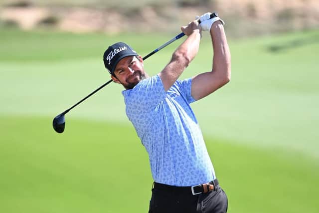 Scott Jamieson in action during final round of Abu Dhabi HSBC Championship at Yas Links. Picture: Ross Kinnaird/Getty Images.
