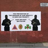 A Loyalist paramilitary mural pictured in Belfast in January (Picture: Charles McQuillan/Getty Images)