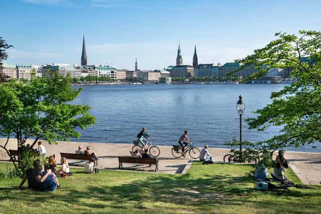 Established on the River Elbe, the port city of Hamburg has water running through its veins with a waterfront and web of canals, waterways and lakes crisscrossed by over 2,500 bridges. Pic: Andreas Vallbracht
