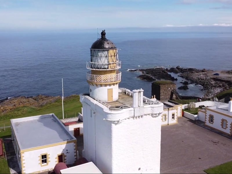 The original lighthouse at Kinnaird Head was a simple lantern, thus the design was later enhanced by Robert Stevenson during 1822 and 1823.