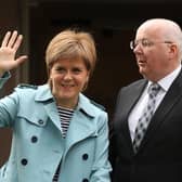 Nicola Sturgeon and her husband Peter Murrell in 2017