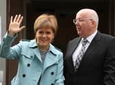 Nicola Sturgeon and her husband Peter Murrell in 2017