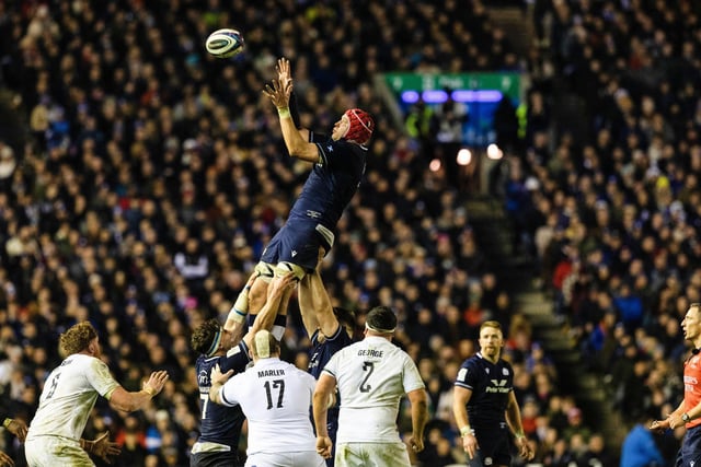 After an early misfire, ran the lineout pretty well against some fierce English competition. Made way for Skinner with 13 minutes remaining. 7