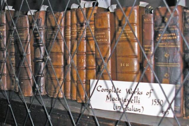 Among the remarkable collection at the library is the complete works of Machiavelli in Italian.
