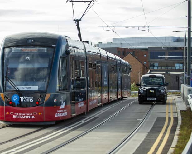 Edinburgh Trams have been open for 10 years. Image: Lisa Ferguson/National World.