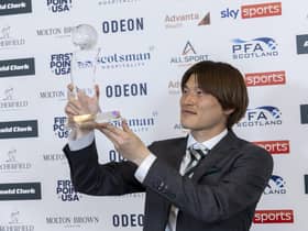 Kyogo Furuhashi won the PFA Scotland Premiership Player of the Year award for his Celtic exploits. Picture: Jeff Holmes / JSHPIX