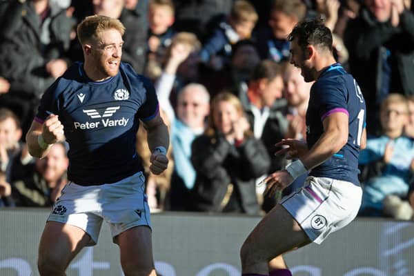 Kyle Steyn, left, and Rufus McLean have left the Scotland camp to play against Benetton on Friday.