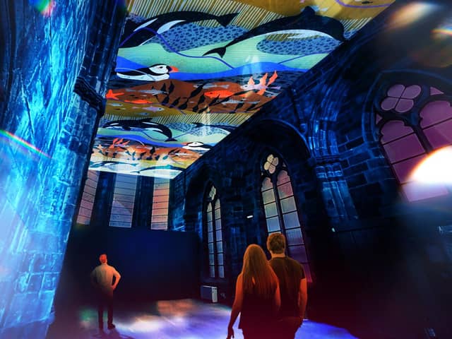 Trinity Apse, off the Royal Mile, is playing host to this year's Message From The Skies project, which has been created in response to the climate crisis.