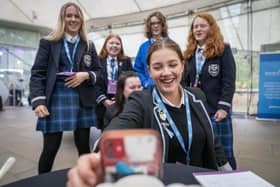 Pupils from Earlston High School, and Perth and Dollar academies, taking part in Powering Futures training. Picture: Jamie Simpson.