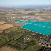 An aerial view of the West Town site