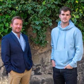 Eoghan Mackie of The Challenges Group (left) and Jack Allan of Today have joined forces to work on projects in Africa. Picture: contributed.