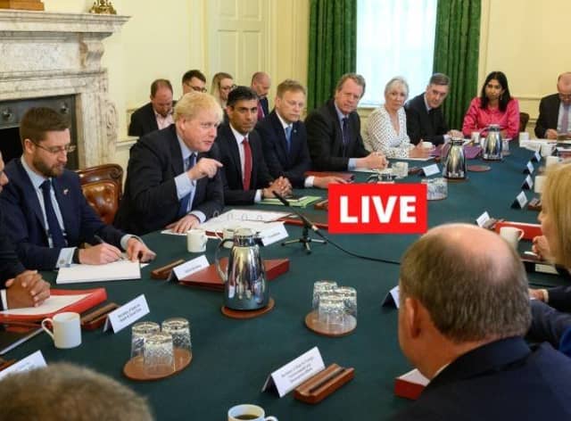 Boris Johnson called on his ministers to “come forward” with ways to cut costs as he focussed on moving forward with the Government’s agenda during the Cabinet meeting on Tuesday.
