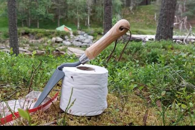 Visitors to Cairngorms National Park are being urged to take a 'poop kit' to halt the ever increasing problem of 'wild toileting'. PIC: Cairngorms National Park Authority Ranger Service.