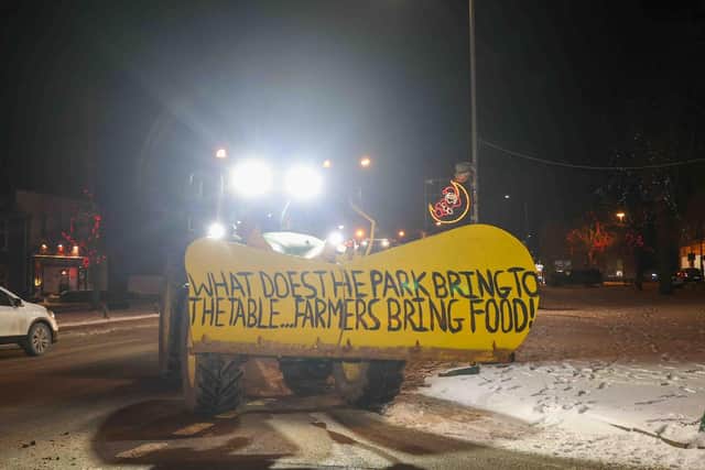 Farmers took part in a demonstration calling for more of a say in future environmental initiatives after claiming they weren't consulted on the recent Cairngorm beaver reintroduction plan