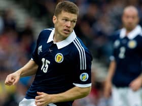 Jamie Mackie in action for Scotland in a 2012 World Cup qualifier against Serbia.