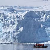 Tourists visit the Gerlache Strait, which separates the Palmer Archipelago from the Antarctic Peninsula. Photo: JUAN BARRETO/AFP via Getty Images