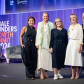 Broadcaster and founder of SAIRA Saira Khan, co-founder and CEO of SuperScalers Sam Smith, founder and chair of Pathways Forward Ana Stewart, entrepreneur and author Sahar Hashemi OBE, founder of Ooni Darina Garland, CEO of ScaleUp Institute Irene Graham OBE. Picture by Anna Moffat
