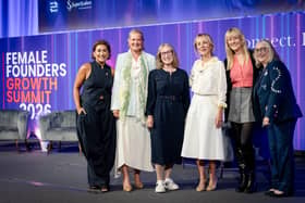Broadcaster and founder of SAIRA Saira Khan, co-founder and CEO of SuperScalers Sam Smith, founder and chair of Pathways Forward Ana Stewart, entrepreneur and author Sahar Hashemi OBE, founder of Ooni Darina Garland, CEO of ScaleUp Institute Irene Graham OBE. Picture by Anna Moffat