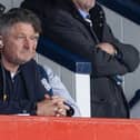 Banned Dundee manager Tony Docherty takes in the action from the main stand  (Photo by Craig Foy / SNS Group)