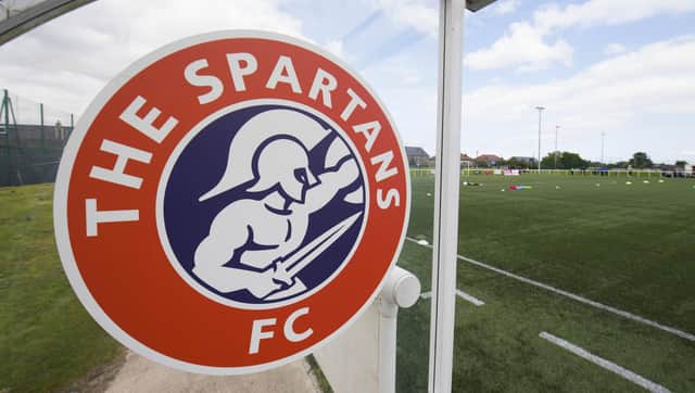 Spartans earned a 1-0 win over Brechin in the first leg of the pyramid play-off at Ainslie Park.