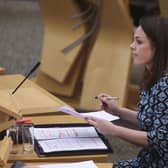 Finance secretary Kate Forbes giving a ministerial statement at the Scottish Parliament at Holyrood. Picture: PA