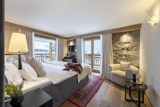 One of the bedrooms at Hôtel de Verbier. Pic: Copyright Hôtel de Verbier