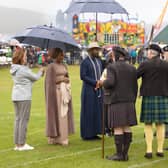 King and Queen of Warri attended the 157th Aboyne Games at the weekend. (© Harry Scott)