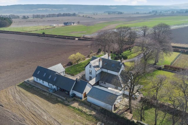 Aerial view of rear of property.
