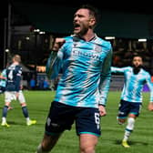 Dundee's Jordan McGhee levels the scores for the visitors at Stark's Park.