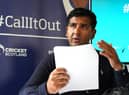 Majid Haq during a press conference at Stirling Court Hotel, Stirling following an independent review which recommended that Cricket Scotland is placed in special measures by sportscotland after 448 examples of institutional racism were revealed.