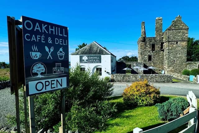 OakHill Café & Deli opened in February 2022 and is located on the A75 on the grounds of Carsluith Castle.