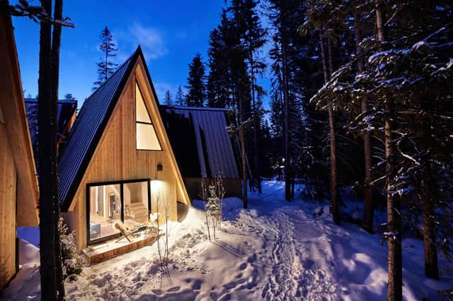 One of the A-Frame Club cabins at Winter Park, Colorado, designed by Skylab Architects PIC: Stephan Werk