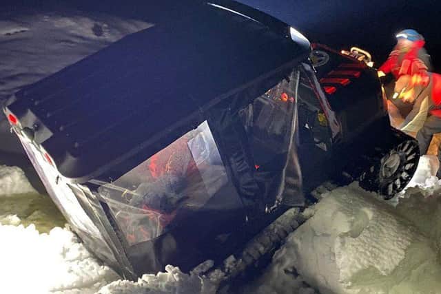 The hardy Braemar MRT volunteers headed out in dreadful conditions to aid a stricken walker.
Pic: Braemar MRT