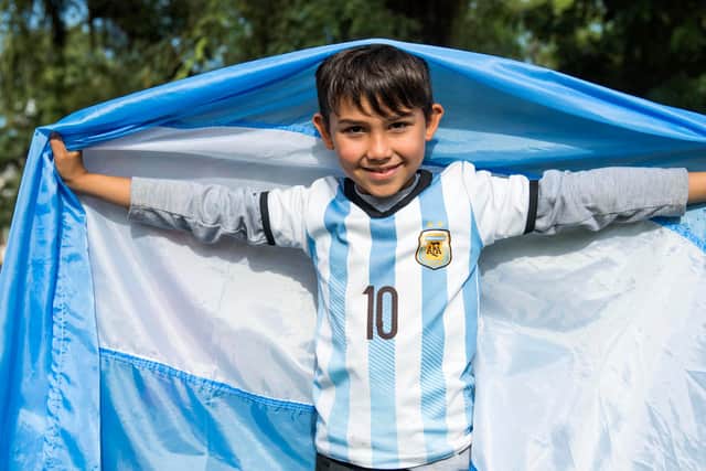 A little Lionel Messi fan that will be backing Argentina this weekend. SNS Group Gary Hutchison