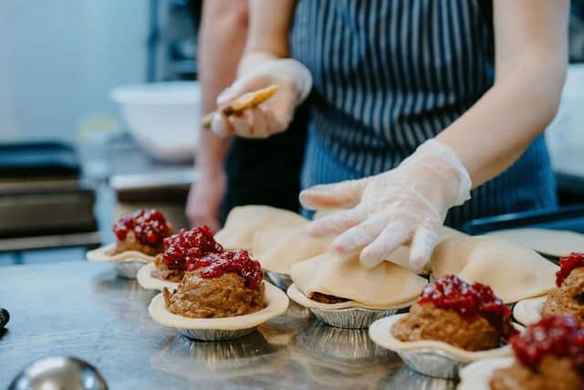 Pies being made at the Lochinver Larder