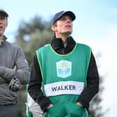 Euan Walker and his caddie Steven Devlin pictured during the third round of the Rolex Challenge Tour Grand Final supported by The R&A at Club de Golf Alcanada. Picture: Octavio Passos/Getty Images.