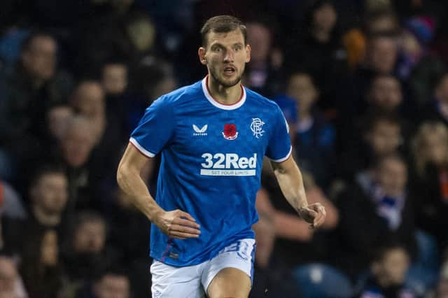 Rangers Borna Barisic is confident the Ibrox club can set about chasing down Celtic in the title race when he returns from representing his country Croatia and his club at the Qatar World Cup finals. (Photo by Mark Scates / SNS Group)