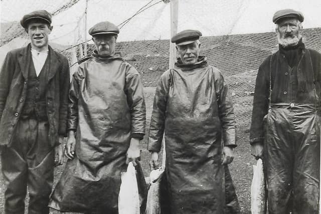 Scoraig's salmon fishing crew in the 1920s.