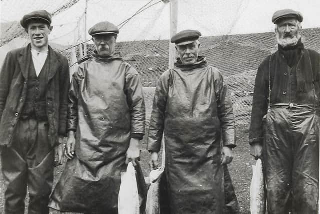 Scoraig's salmon fishing crew in the 1920s.