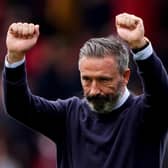 Rangers manager Derek McInnes celebrates after the William Hill Premiership match at Pittodrie Stadium, Aberdeen. (Photo by Andrew Milligan/PA Wire)