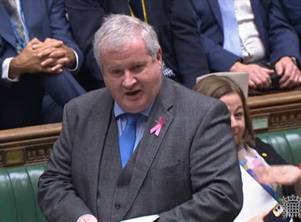 SNP Westminster leader Ian Blackford speaks during Prime Minister's Questions in the House of Commons, London. Picture: House of Commons/PA Wire