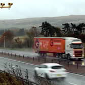 Average speed cameras enforcing the 70mph limit on the A9 between Perth and Dunblane. Picture: Katielee Arrowsmith/HEMEDIA/SWNS Group