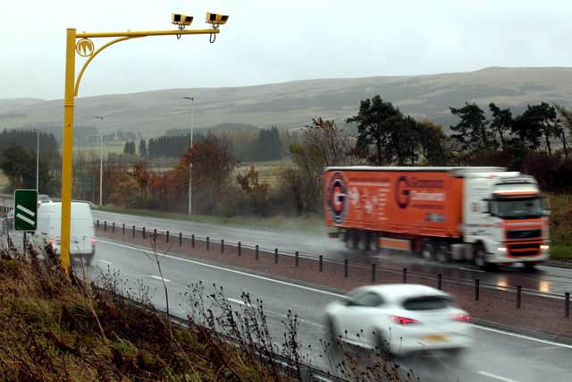 Average speed cameras enforcing the 70mph limit on the A9 between Perth and Dunblane. Picture: Katielee Arrowsmith/HEMEDIA/SWNS Group