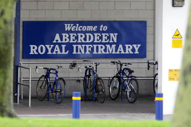Both the motorcyclist and van driver were taken to Aberdeen Royal Infirmary. Picture: Andy Buchanan/AFP via Getty Images.