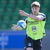 Domingo Miotti in training ahead of Glasgow Warriors' Challenge Cup quarter-final. (Photo by Ross MacDonald / SNS Group)